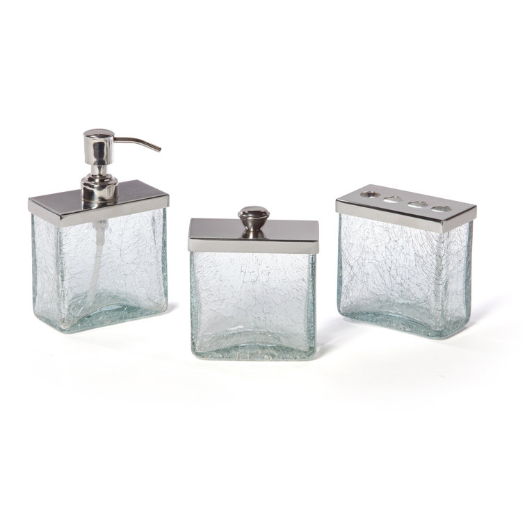Silver Crackle Bathroom Accessories Everything Bathroom